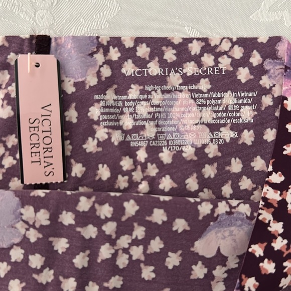 Victoria’s Secret Floral Raw cut High Leg Cheeky NWT 💜 - Picture 5 of 6